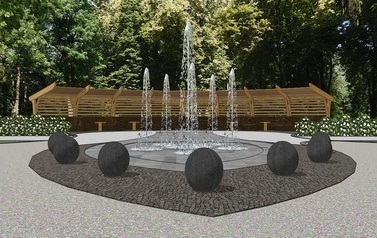 Park Miejski fontanna front