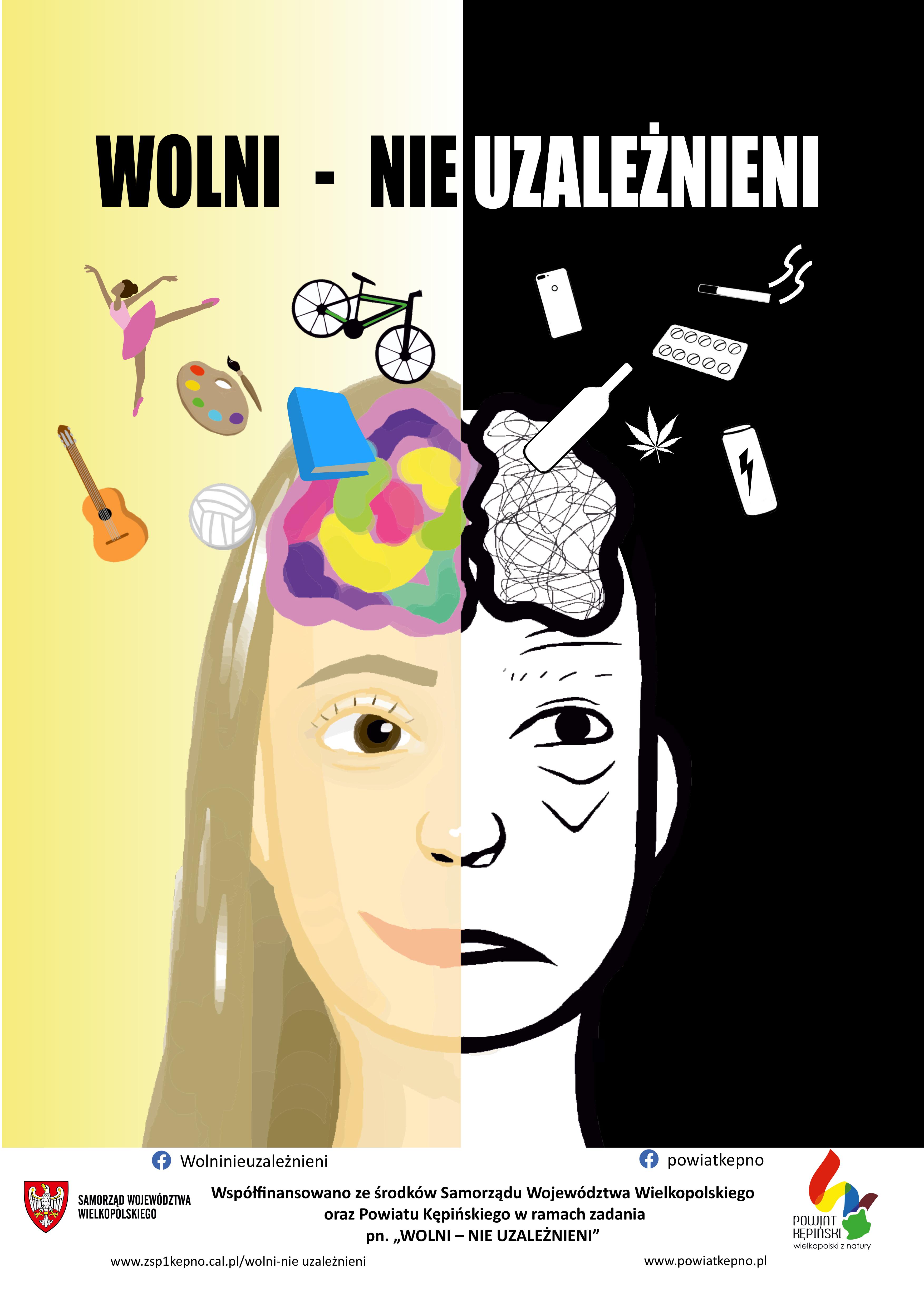 Plakat promujący akcje przeciw uzaleznieniom 