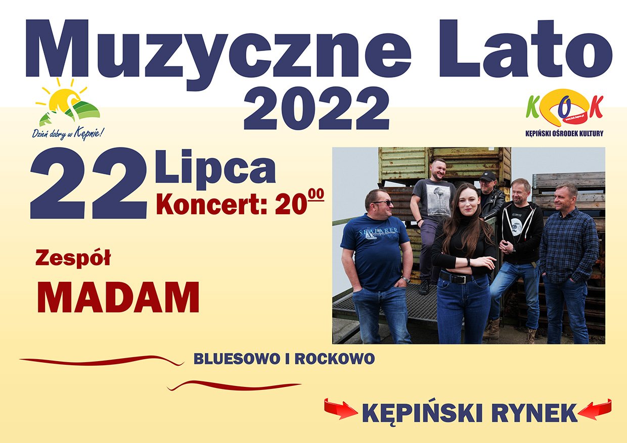 "Poczujmy bluesa", czyli spotkajmy się przed sceną, 22 lipca na Kępińskim Rynku o 20:00!