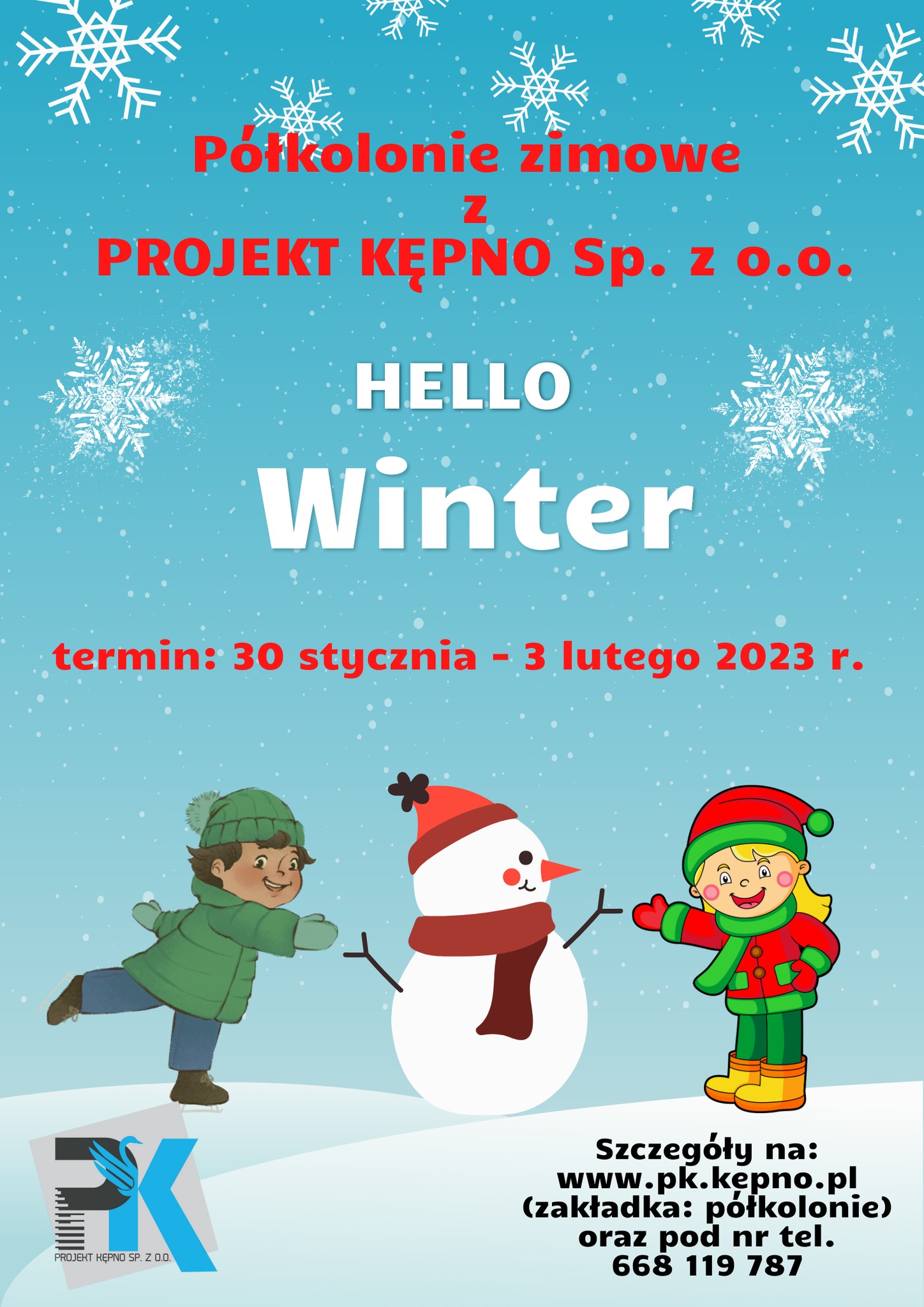 Program oraz obowiązkowe do pobrania dokumenty znajdują się na stronie internetowej Spółki Projekt Kępno w zakładce PÓŁKOLONIE