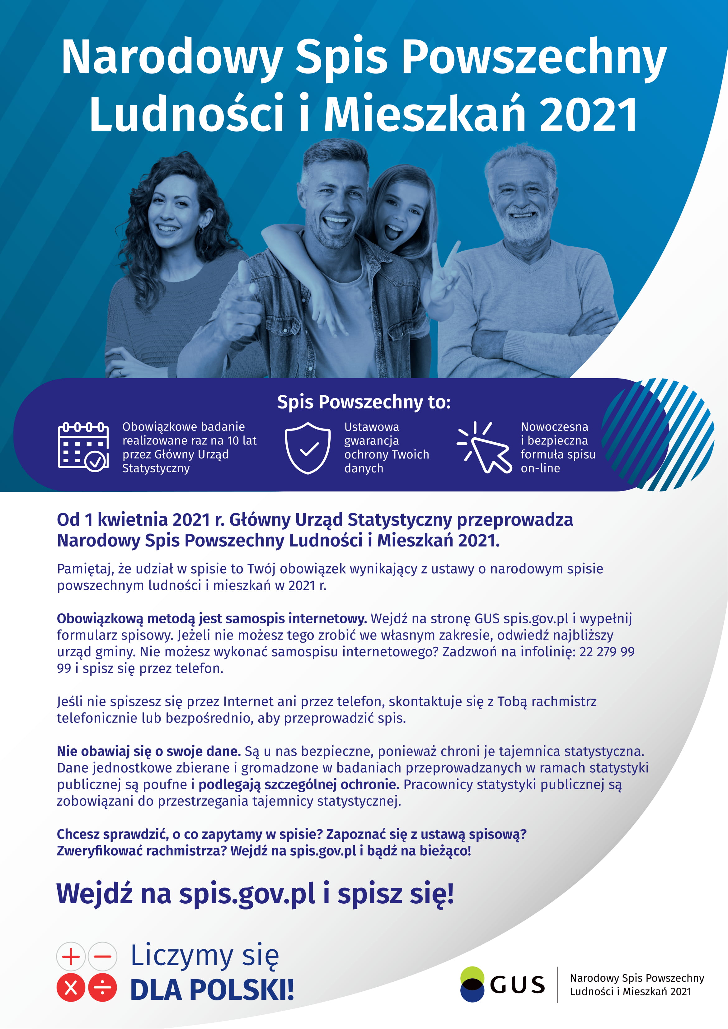 Plakat informujący o&nbsp;spisie powszechnym 