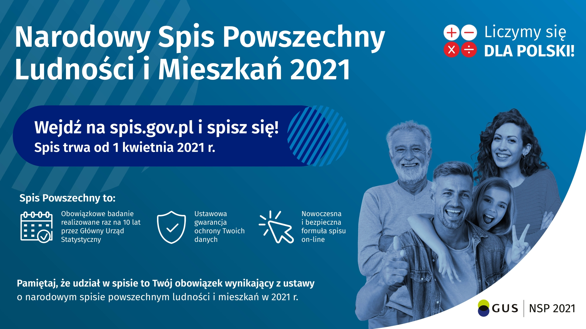 Plakat dotyczący spisu powszechnego 