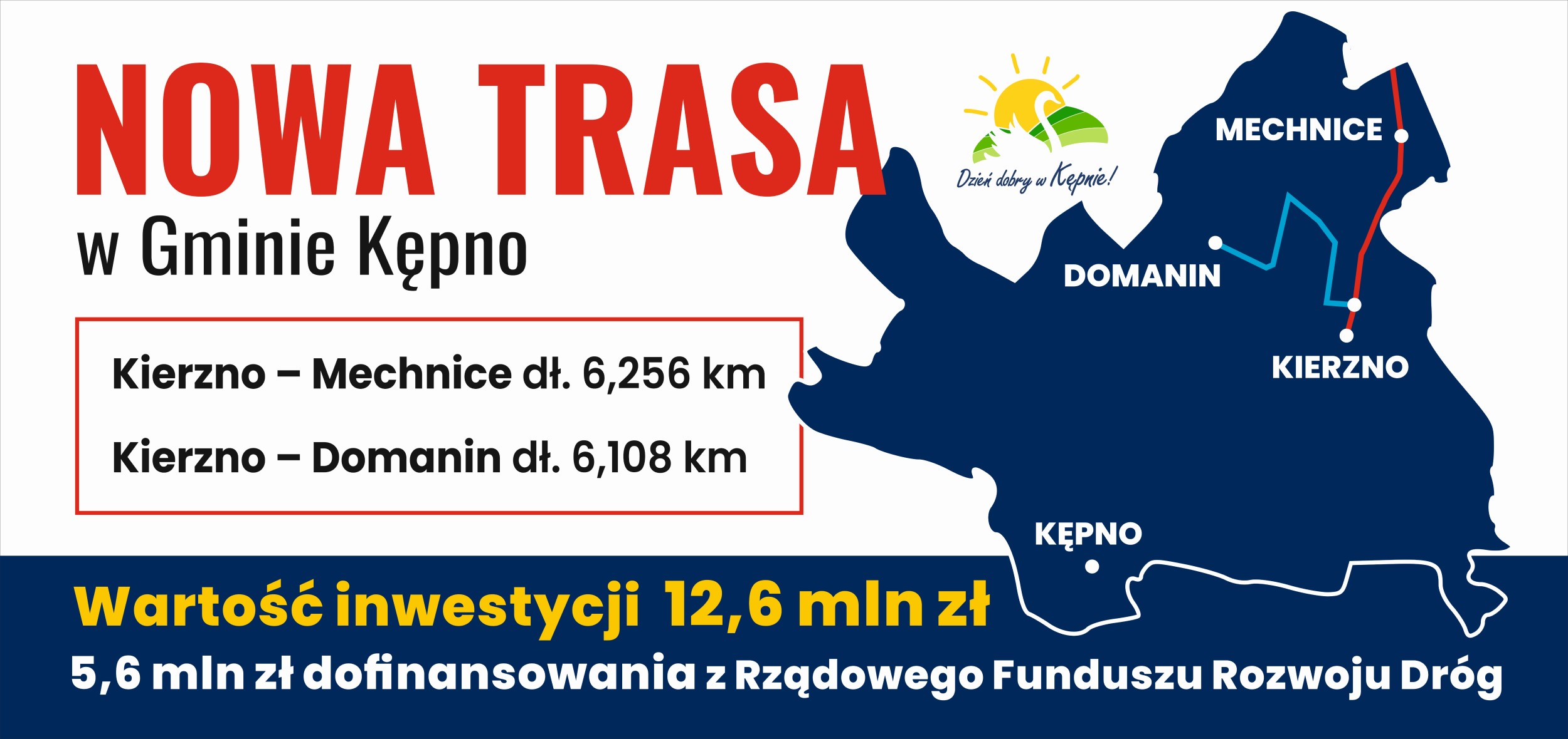 Nowa trasa Kierzno-Domanin 
