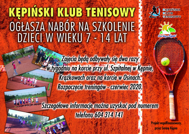 Plakat promujący nabór na&nbsp;szkolenie sportowe