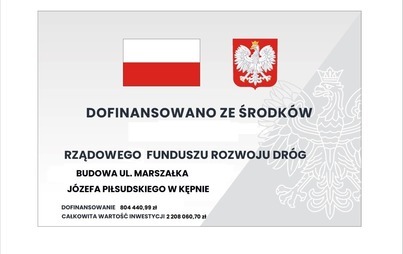 Zdjęcie do Budowa ul. Marszałka J&oacute;zefa Piłsudskiego w Kępnie