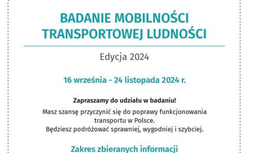 Zdjęcie do Badanie mobilności transportowej ludności BMTL